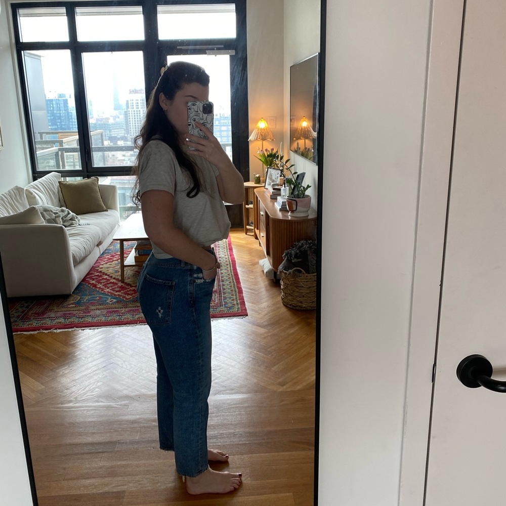 Agolde Riley High Rise Slim Straight Jeans - Picture 4 of 4